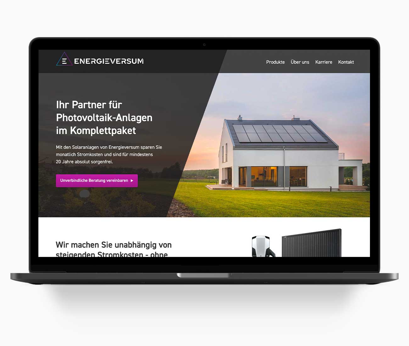 WordPress Website Energieversum